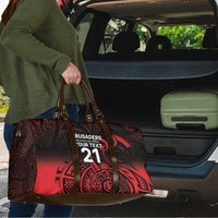 New Zealand Rugby Pacific Custom Travel Bag Whatumoana Maori Tribal Tattoo - Polynesian Pride