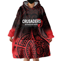New Zealand Rugby Pacific Custom Wearable Blanket Hoodie Whatumoana Maori Tribal Tattoo