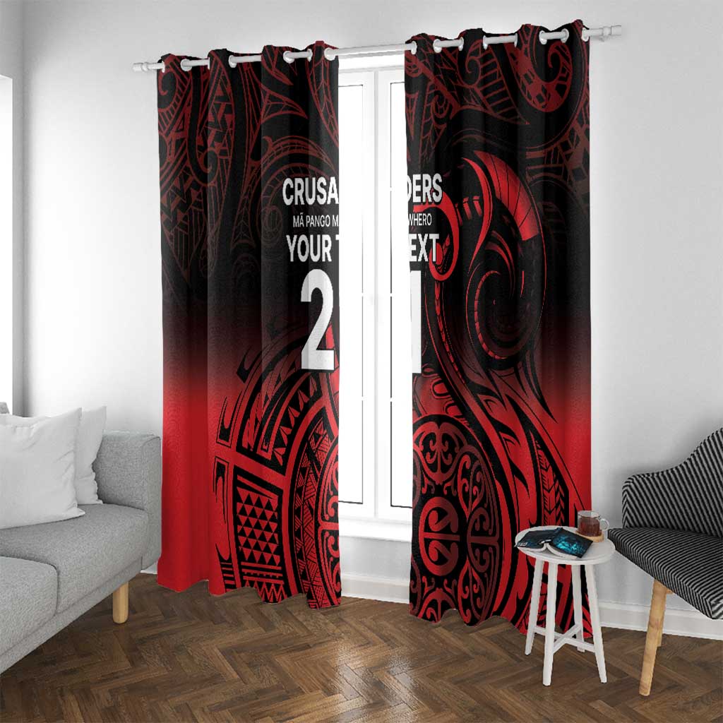 New Zealand Rugby Pacific Custom Window Curtain Whatumoana Maori Tribal Tattoo