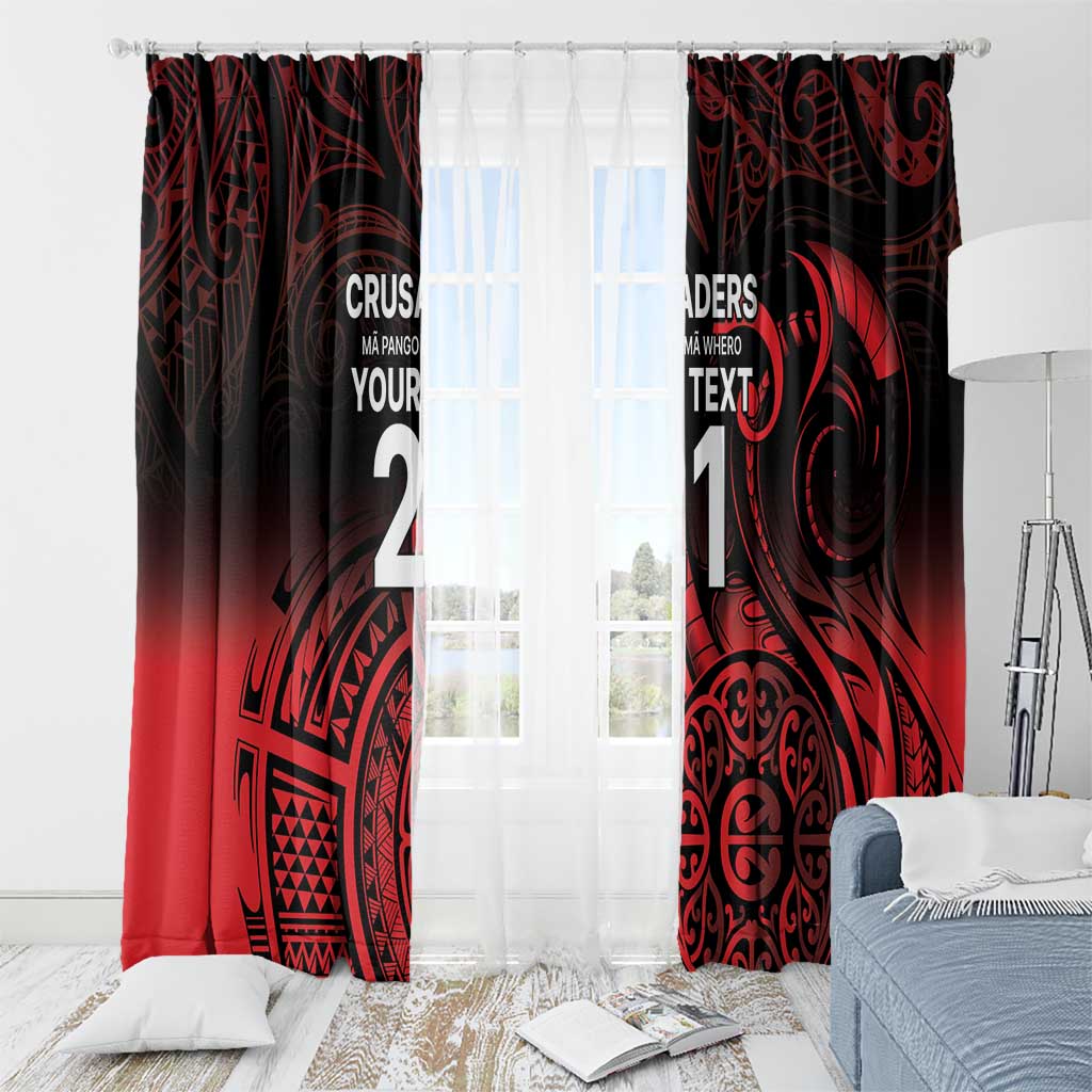 New Zealand Rugby Pacific Custom Window Curtain Whatumoana Maori Tribal Tattoo
