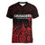 New Zealand Rugby Pacific Custom Women V-Neck T-Shirt Whatumoana Maori Tribal Tattoo