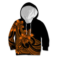 Polynesian Pride Plumeria Flowers Kid Hoodie Polynesian Tribal Gold Vibe LT9 Hoodie Gold - Polynesian Pride