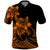 Polynesian Pride Plumeria Flowers Polo Shirt Polynesian Tribal Gold Vibe LT9 Gold - Polynesian Pride