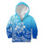 Polynesian Pride Plumeria Flowers Kid Hoodie Polynesian Tribal Gradient Blue LT9 Zip Hoodie Blue - Polynesian Pride