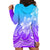 Polynesian Pride Plumeria Flowers Hoodie Dress Polynesian Tribal Gradient Purple LT9 - Polynesian Pride