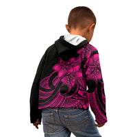 Polynesian Pride Plumeria Flowers Kid Hoodie Polynesian Tribal Pink Vibe LT9 - Polynesian Pride