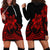 Polynesian Pride Plumeria Flowers Hoodie Dress Polynesian Tribal Red Vibe LT9 - Polynesian Pride