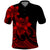 Polynesian Pride Plumeria Flowers Polo Shirt Polynesian Tribal Red Vibe LT9 Red - Polynesian Pride