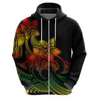 Polynesian Pride Plumeria Flowers Hoodie Polynesian Tribal Reggae Vibe LT9 - Polynesian Pride