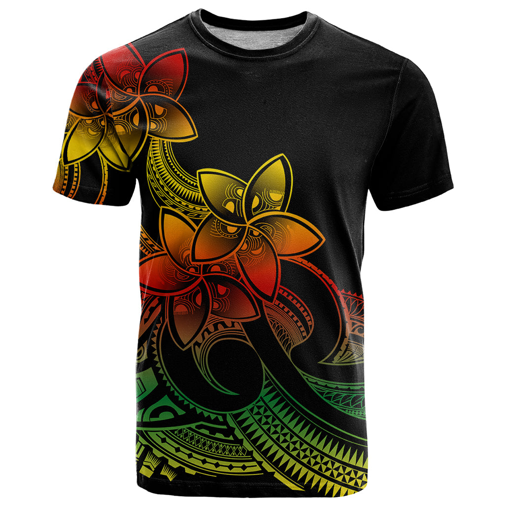 Polynesian Pride Plumeria Flowers T Shirt Polynesian Tribal Reggae Vibe LT9 Reggae - Polynesian Pride