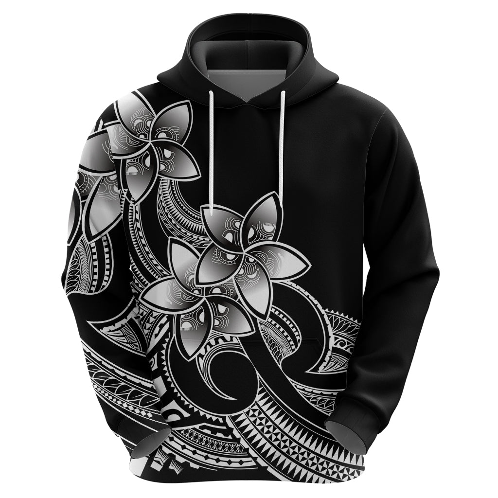 Polynesian Pride Plumeria Flowers Hoodie Polynesian Tribal White Vibe LT9 - Polynesian Pride