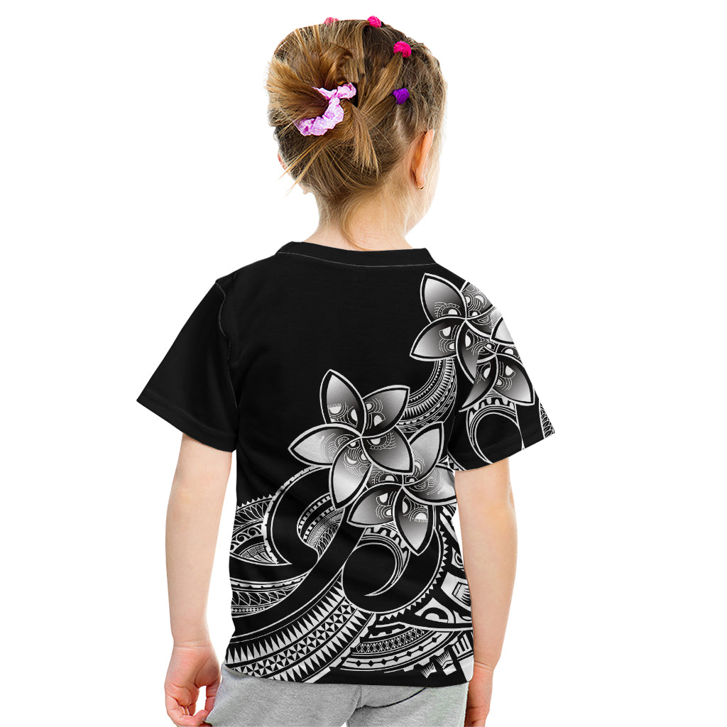 Polynesian Pride Plumeria Flowers Kid T Shirt Polynesian Tribal White Vibe LT9 - Polynesian Pride