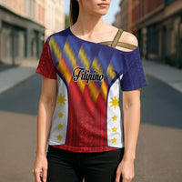 Personalized Philippines Eight Rays Sun Cross Shoulder Shirt Traditional Filipino Igorot Pattern Motif