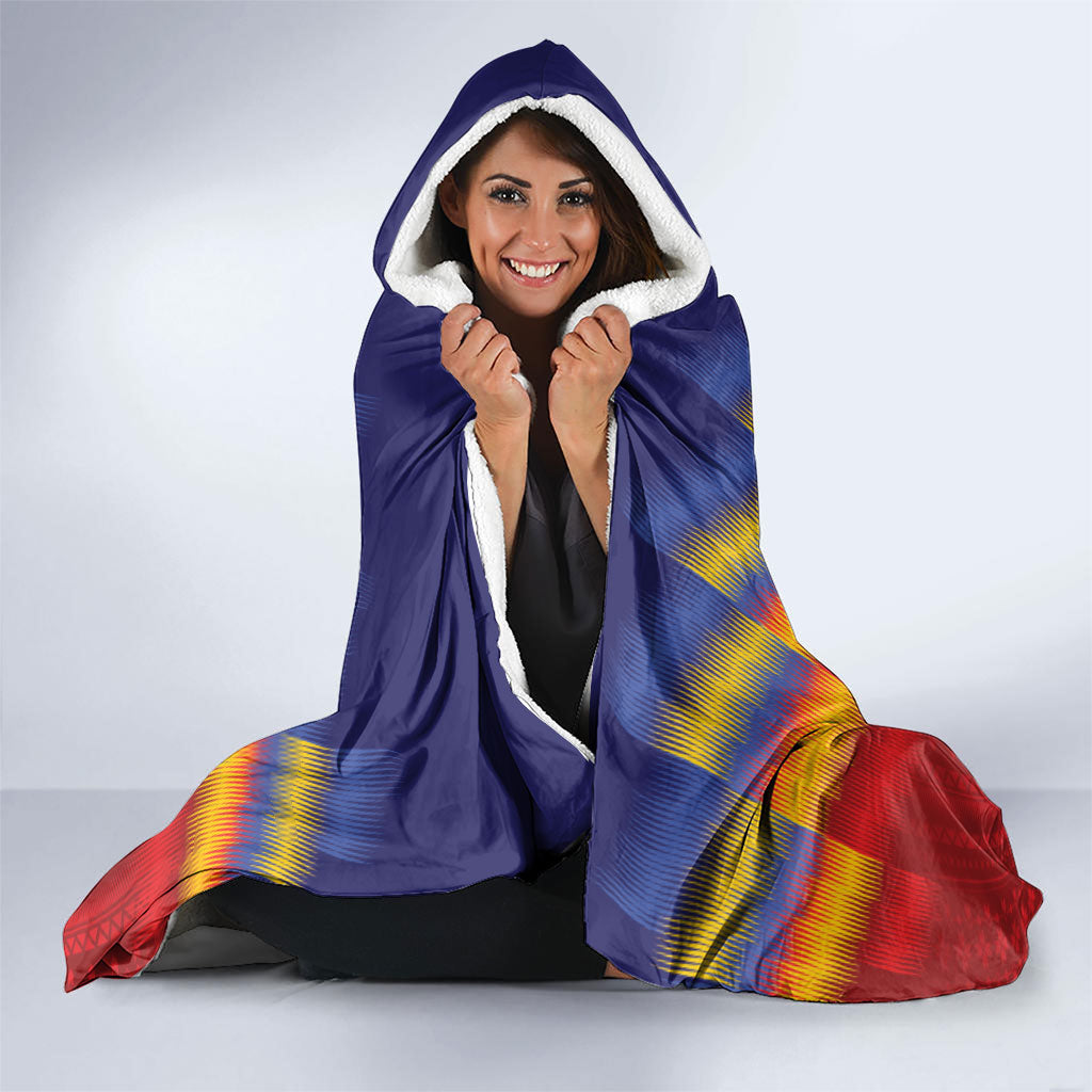 Personalized Philippines Eight Rays Sun Hooded Blanket Traditional Filipino Igorot Pattern Motif