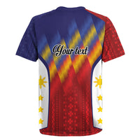 Personalized Philippines Eight Rays Sun Rugby Jersey Traditional Filipino Igorot Pattern Motif