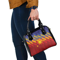 Personalized Philippines Eight Rays Sun Shoulder Handbag Traditional Filipino Igorot Pattern Motif