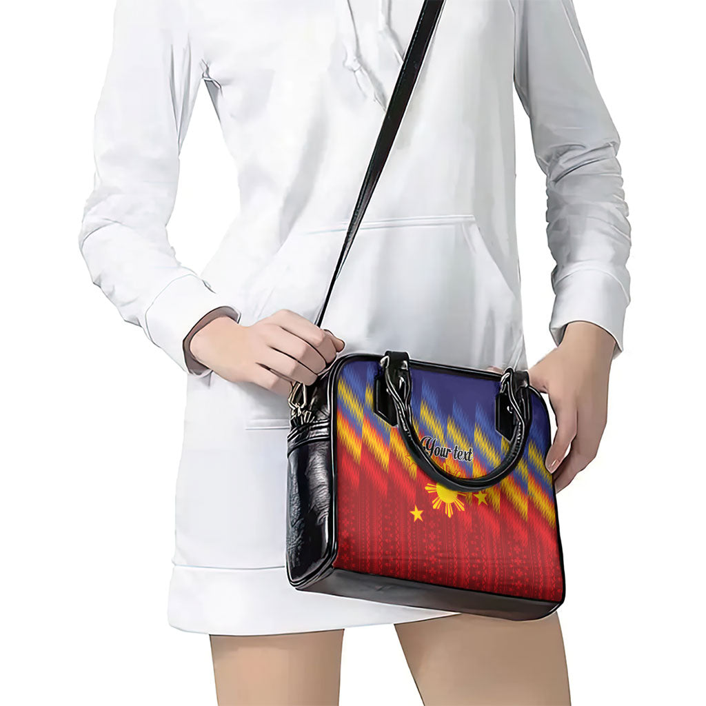 Personalized Philippines Eight Rays Sun Shoulder Handbag Traditional Filipino Igorot Pattern Motif