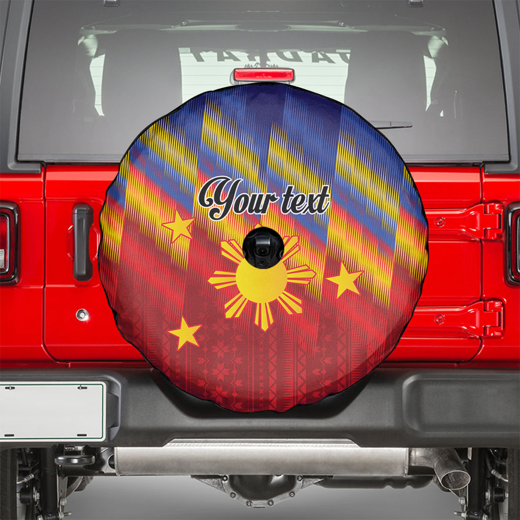 Personalized Philippines Eight Rays Sun Spare Tire Cover Traditional Filipino Igorot Pattern Motif