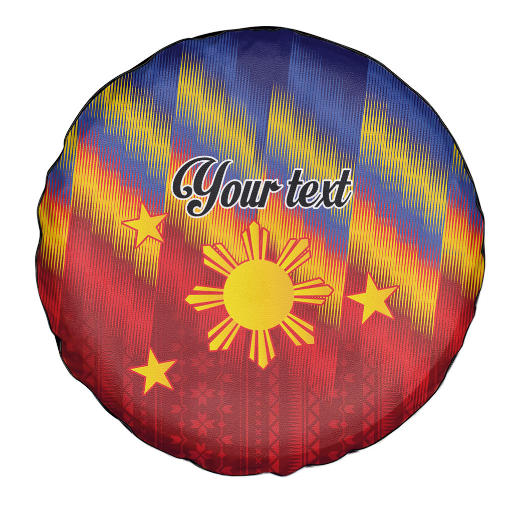 Personalized Philippines Eight Rays Sun Spare Tire Cover Traditional Filipino Igorot Pattern Motif