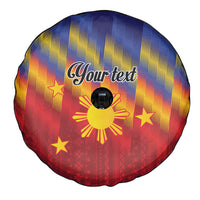 Personalized Philippines Eight Rays Sun Spare Tire Cover Traditional Filipino Igorot Pattern Motif