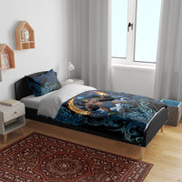 Samoa Siva Afi Bedding Set Fireknife Fire Dance Pacific Tribal Motif