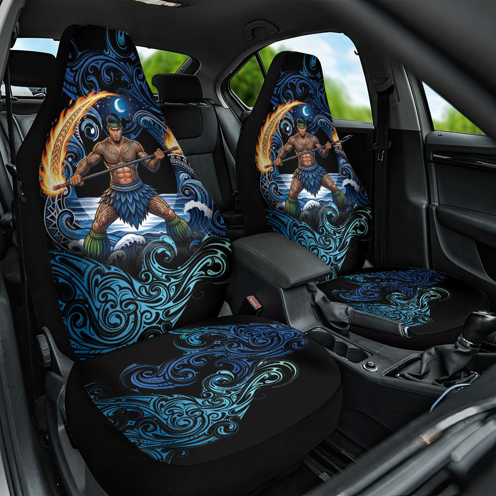 Samoa Siva Afi Car Seat Cover Fireknife Fire Dance Pacific Tribal Motif