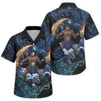 Samoa Siva Afi Family Matching Puletasi and Hawaiian Shirt Fireknife Fire Dance Pacific Tribal Motif