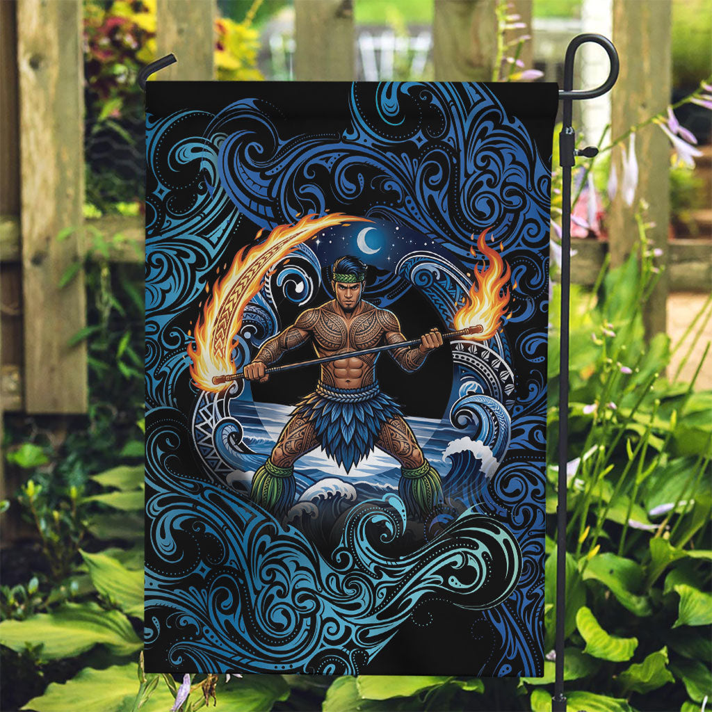 Samoa Siva Afi Garden Flag Fireknife Fire Dance Pacific Tribal Motif