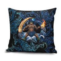 Samoa Siva Afi Pillow Cover Fireknife Fire Dance Pacific Tribal Motif