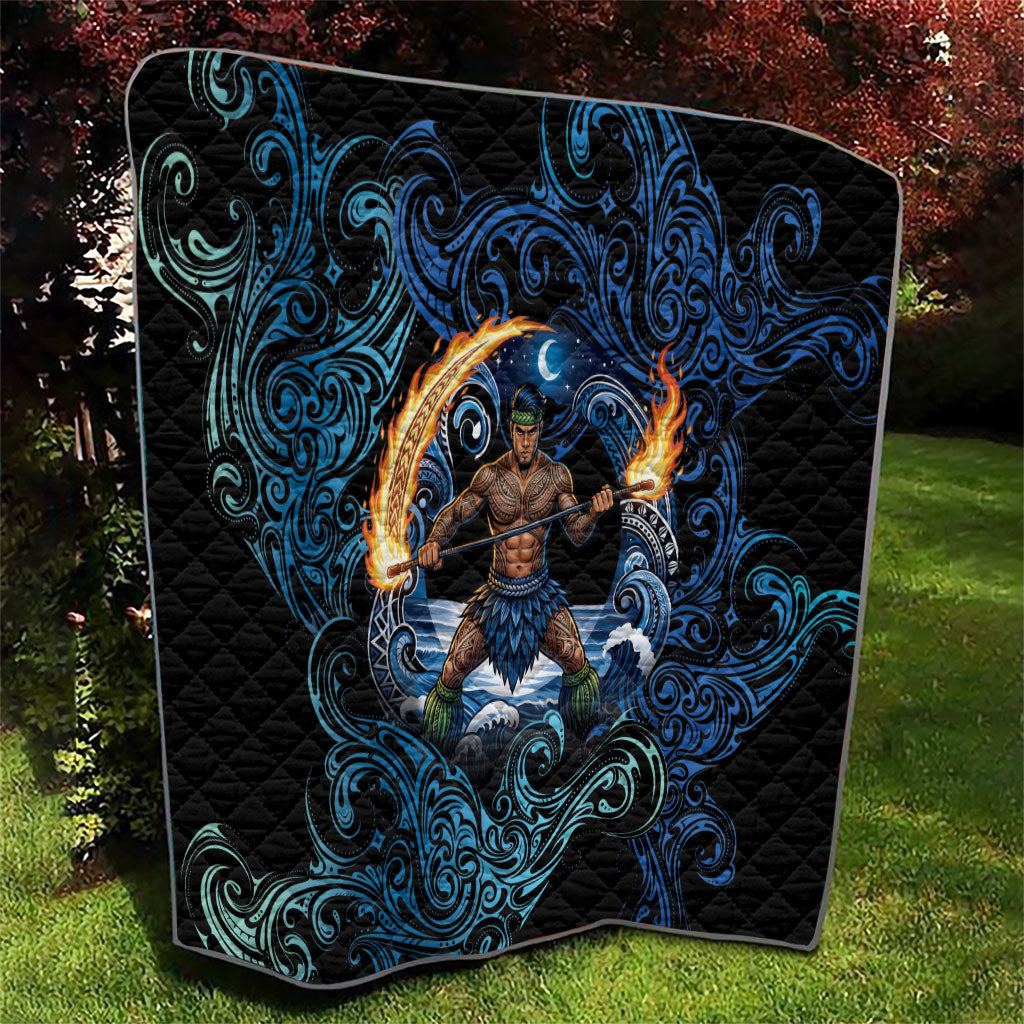 Samoa Siva Afi Quilt Fireknife Fire Dance Pacific Tribal Motif