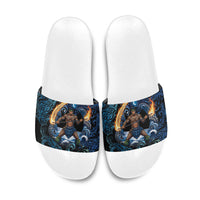 Samoa Siva Afi Slide Sandals Fireknife Fire Dance Pacific Tribal Motif