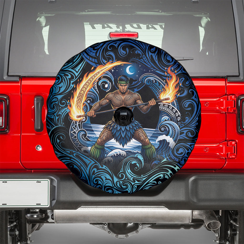 Samoa Siva Afi Spare Tire Cover Fireknife Fire Dance Pacific Tribal Motif