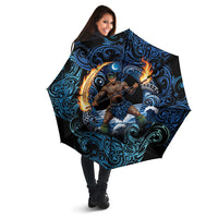 Samoa Siva Afi Umbrella Fireknife Fire Dance Pacific Tribal Motif