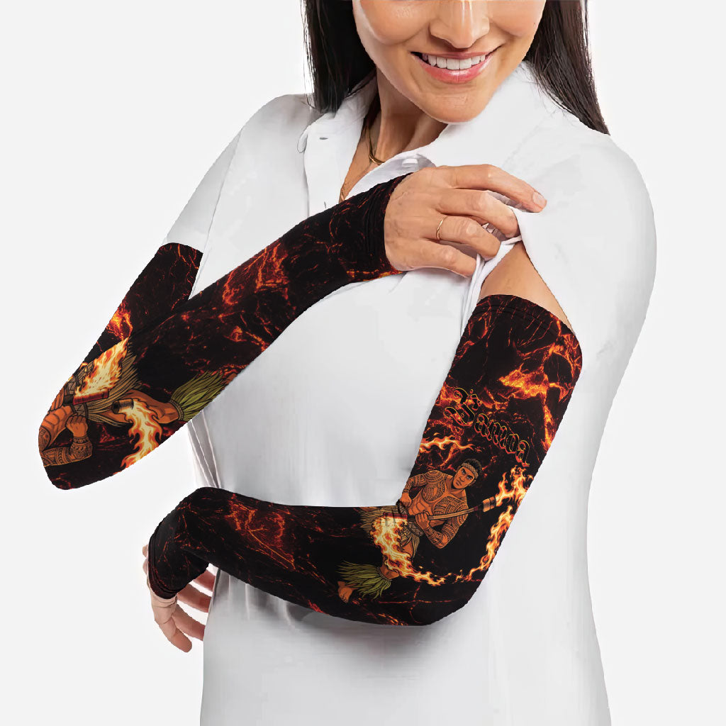 Samoa Siva Afi Dance Fireknife Arm Sleeves Polynesian Heritage Fire Dance