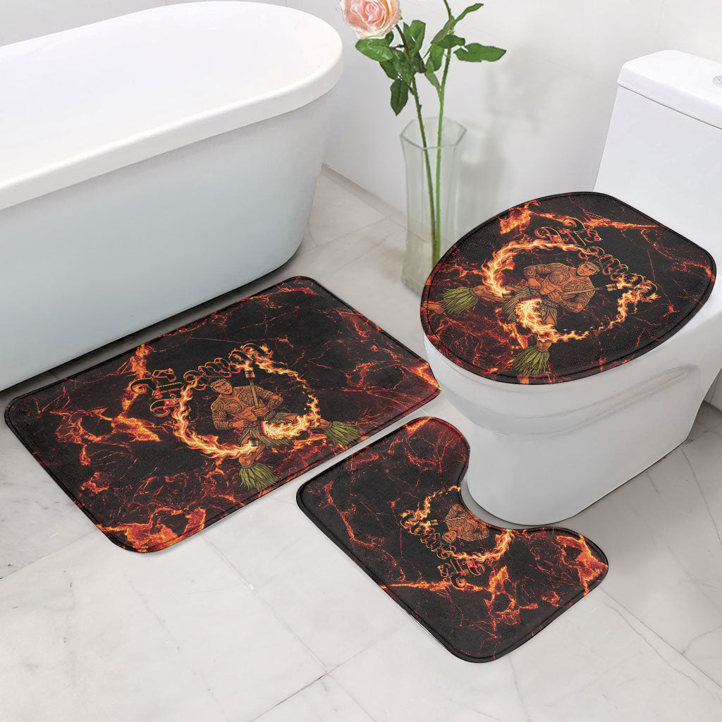 Samoa Siva Afi Dance Fireknife Bathroom Set Polynesian Heritage Fire Dance