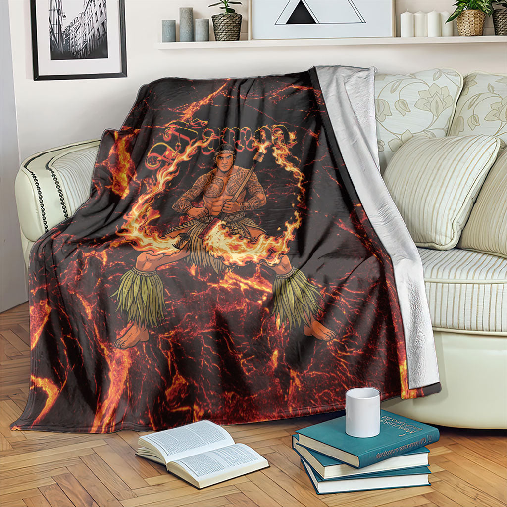 Samoa Siva Afi Dance Fireknife Blanket Polynesian Heritage Fire Dance LT9 Black - Polynesian Pride
