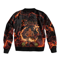 Samoa Siva Afi Dance Fireknife Bomber Jacket Polynesian Heritage Fire Dance