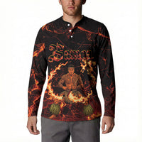 Samoa Siva Afi Dance Fireknife Button Sweatshirt Polynesian Heritage Fire Dance