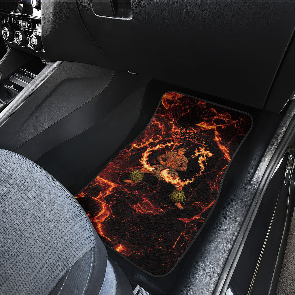 Samoa Siva Afi Dance Fireknife Car Mats Polynesian Heritage Fire Dance