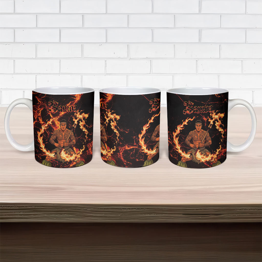 Samoa Siva Afi Dance Fireknife Ceramic Mug Polynesian Heritage Fire Dance