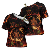 Samoa Siva Afi Dance Fireknife Cross Shoulder Shirt Polynesian Heritage Fire Dance