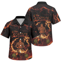 Samoa Siva Afi Dance Fireknife Family Matching Tank Maxi Dress and Hawaiian Shirt Polynesian Heritage Fire Dance