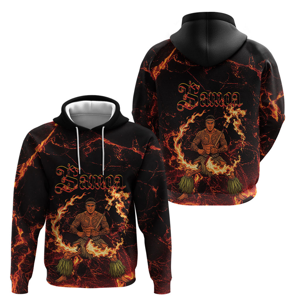 Samoa Siva Afi Dance Fireknife Hoodie Polynesian Heritage Fire Dance