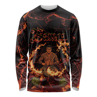 Samoa Siva Afi Dance Fireknife Long Sleeve Shirt Polynesian Heritage Fire Dance