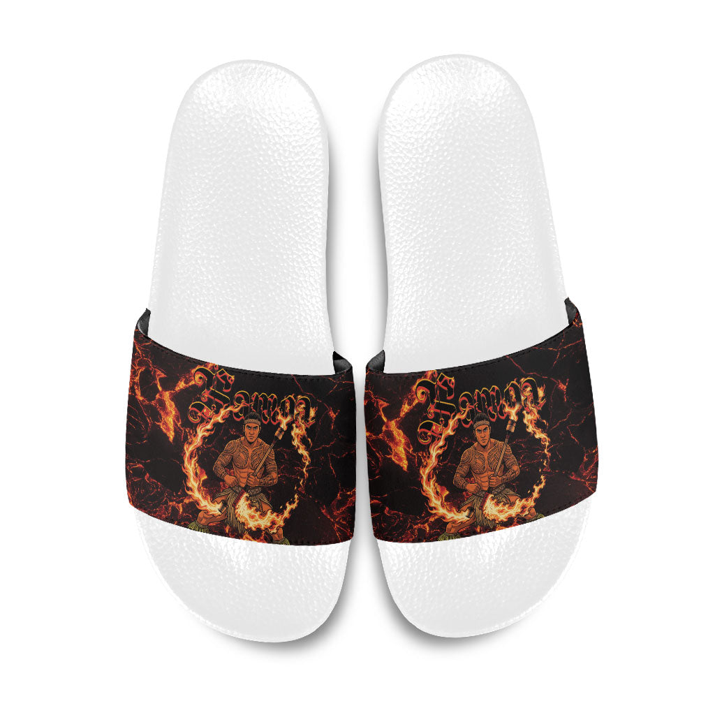 Samoa Siva Afi Dance Fireknife Slide Sandals Polynesian Heritage Fire Dance