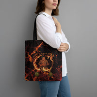 Samoa Siva Afi Dance Fireknife Tote Bag Polynesian Heritage Fire Dance
