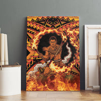 Samoa Siva Afi Dance Fireknife Canvas Wall Art Samoan Tribal Motif Dancing in the Fire