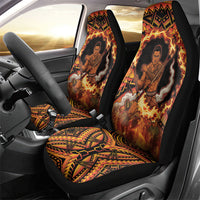 Samoa Siva Afi Dance Fireknife Car Seat Cover Samoan Tribal Motif Dancing in the Fire