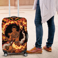 Samoa Siva Afi Dance Fireknife Luggage Cover Samoan Tribal Motif Dancing in the Fire