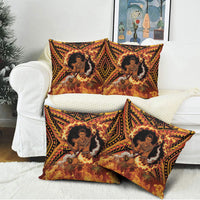 Samoa Siva Afi Dance Fireknife Pillow Cover Samoan Tribal Motif Dancing in the Fire